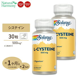 [2個セット] ソラレー L-システイン 500mg Lシステイン 500mg 30粒 SOLARAY L-Cysteine Free Form, Veg Cap 500mg 30ct