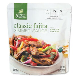 Simply Organic Classic Fajita Simmer Sauce 8.0 oz（227g）シンプリーオーガニック クラシックファヒータ 227g