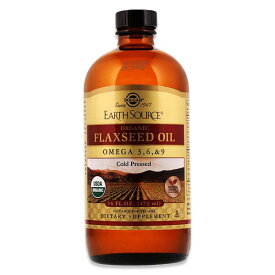 ソルガー アーススクエア オーガニックフラックスシードオイル オメガ3・6・9 473ml (16floz) SOLGAR EARTH SOURCE Organic Flaxseed Oil