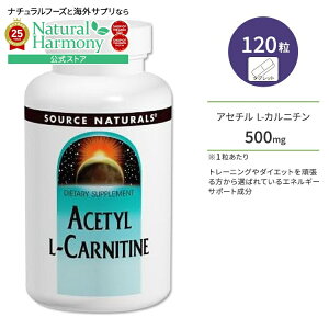 [g[jOɔR邠Ȃ]\[Xi`Y AZ` L-Jj` 500mg 120 ^ubg Source Naturals Acetyl L-Carnitine Tvg A~m_ N Jj` _CGbgT|[g g