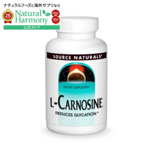 【店内8000円以上1000円OFF】ソースナチュラルズ L-カルノシン タブレット SOURCE NATURALS L-Carnosine 500 mg 60 Tablet 【お取り寄せ商品】【合わせて買いたい】