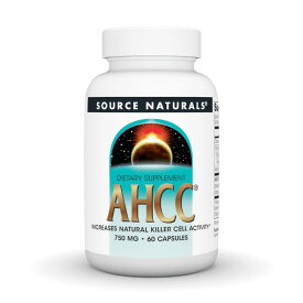 ソースナチュラルズ AHCC 750mg 60カプセル Source Naturals AHCC 750 mg 60 Capsule 【お取り寄せ商品】【合わせて買いたい】