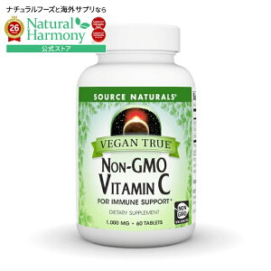 �\�[�X�i�`�������Y ���B�[�K���g�D���[ ���`�q�g�� �r�^�~��C 1000mg 60�� Source Naturals Vegan True Non-GMO Vitamin C 1000 mg 60 Tablet �y�����񂹏��i�z�y���킹�Ĕ��������z