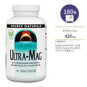 【最大1000円OFFクーポン】ソースナチュラルズ ウルトラマグ マグネシウム 180粒 ベジカプセル Source Naturals Ultra…