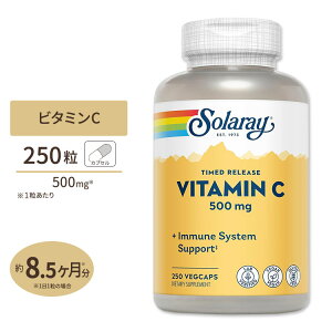 [�L���C�ƌ��C���T�|�[�g�I]�\�����[ �^�C�������[�X �r�^�~��C 500mg �x�W�^�u���J�v�Z�� 250�� Solaray Timed Release Vitamin C VegCap�̒� �Ǘ� ���N �b�� �΍� �K��