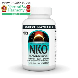 �\�[�X�i�`�������Y NKO �l�v�`���[���N�����I�C�� 1000mg 60�\�t�g�W�F�� Source Naturals NKO Neptune Krill Oil 1000 mg 60 Softgel �y�����񂹏��i�z�y���킹�Ĕ��������z