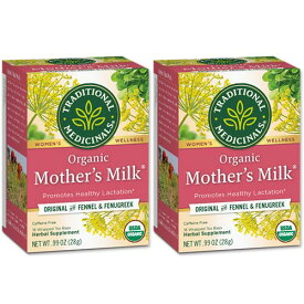 [ホッと一息タイムに][2個セット] トラディショナル メディシナル オーガニックマザーズミルク 16ティーバッグ カフェインフリー Traditional Medicinals Traditional Medicinals Organic Mother's Milk Tea