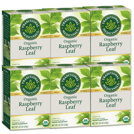 [ホッと一息タイムに][6個セット] トラディショナルメディシナル オーガニック ラズベリーリーフティー 16ティーバッグ カフェインフリー Traditional Medicinals【お取り寄せ商品】【合わせて買いたい】