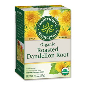 トラディショナルメディシナル オーガニックタンポポ茶 16袋 Traditional Medicinals Organic Roasted Dandelion Root Herbal Tea