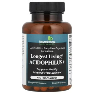フューチャーバイオティクス ロンゲストリビング アシドフィルス プラス 100カプセル FUTUREBIOTICS Longest Living Acidophilus Plus 100 CAPSULE 【お取り寄せ商品】