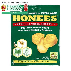 �n�j�[�Y �n�j�[�����\�[�� �̂ǈ� 20�� HONEES Honey Menthol Bag 20 LOZENGE �y�����񂹏��i�z