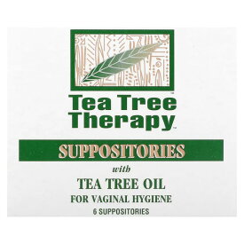 ティーツリーセラピー ティーツリー サポジトリー 6個 TEA TREE THERAPY INC. Tea Tree Suppository 6 CT 【お取り寄せ商品】