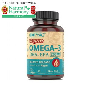 �f�o �r�[�K�� DHA-EPA �x�����o 90�x�W�J�v�Z�� DEVA Vegan DHA-EPA (Delayed Release) 90 CAPVEGI �y�����񂹏��i�z