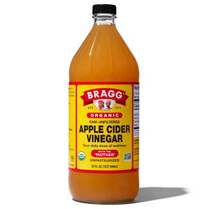 yAJEH}[gizubOI[KjbNAbvTC_[rlK[i}U[j946ml Bragg Organic Apple Cider Vinegar with the Mother, Raw and Unfiltered, 32 fl oz y񂹏izy킹