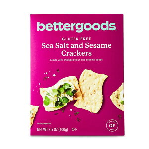 yX8~ȏ1000~OFFN[|zyAJEH}[gPBzx^[ObY Oet[ V[\gZT~NbJ[ 3.5IX bettergoods Gluten-Free Sea Salt and Sesame Crackers, 3.5 oz y