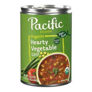 �p�V�t�B�b�N�t�[�Y �I�[�K�j�b�N �x�W�^�u���X�[�v 436g �� Pacific Foods Organic Hearty Vegetable Soup, Plant Based, 16.3 oz Can �y�����񂹏��i�z