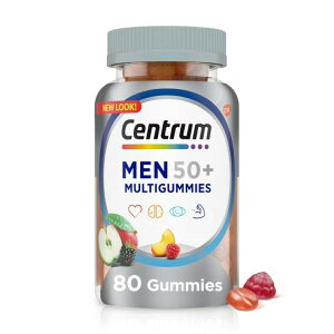 セントラム マルチグミ メンズ 50 プラス グミ ビタミン80粒 Centrum Multigummies Mens 50 Plus Gummy Vitamins, Multivitamin 【お取り寄せ商品】