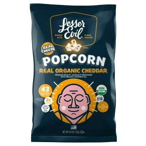 ���b�T�[�C�[�u�� �I�[�K�j�b�N�|�b�v�R�[�� �I�[�K�j�b�N�`�F�_�[�`�[�Y 130g LesserEvil, Organic Popcorn, Non-GMO, Real Organic Cheddar - 4.6oz �y�����񂹏��i�z