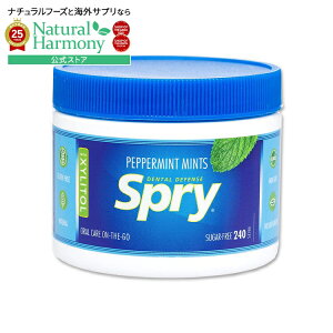 yő1000~OFFN[|z[ǂHׂȂ玕̂߂]XvC p[yp[~g LVg[ VK[t[ 240 114g XLEARiLVAj Spry Power Peppermints with Xylitol 240Count 144g XLEA