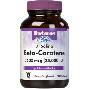 �u���[�{�l�b�g D. �T���i �x�[�^�J���e�� 25,000 IU (7500 mcg) 90�� �\�t�g�W�F�� BlueBonnet D. Salina Beta-Carotene 25,000 IU (7500 mcg) 90 Softgels �y�����񂹏��i�z