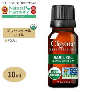 yX8000~ȏ1000~OFFz[AJlC]NKjbN I[KjbN GbZVIC oW 10ml (0.33fl oz) Cliganic Organic Basil Essential Oil  A}IC L@