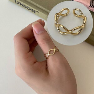 指輪 オープンリング ファッションリング レディース アクセサリー フリーサイズ 交差 クロス シルバー925 ゴールドカラー シンプル カジュアル