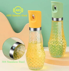 オイルスプレー 料理用 オリーブオイル スプレー 霧吹き エアフライヤー オイルスプレー スプリッツァー ガラスボトル キッチンガジェット BBQ サラダ ベーキング グリル用 260ml