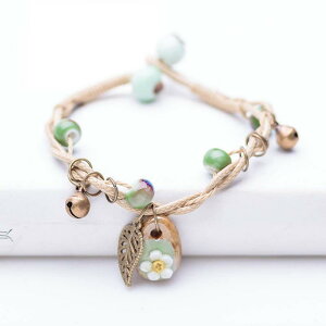 ブレスレット アクセサリー レディース 女性用 多肉植物 ひも 陶器 かわいい おしゃれ シンプル ギフト 記念日 誕生日 プレゼント 贈り物 ファッ