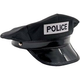 メンズ ポリス 帽子 コスプレ ポリスハット 警察帽 (黒)