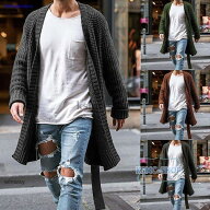 カーディガン コート メンズ ロング丈 40代 羽織 大きいサイズ 黒 ニット ジャケット パーカー コーディ…