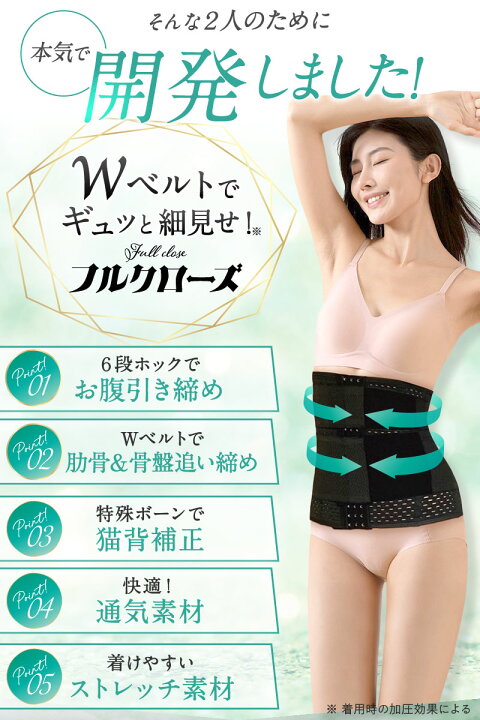 楽天市場】【2枚セット】コルセット ウエストニッパー 補正下着 ボディ  