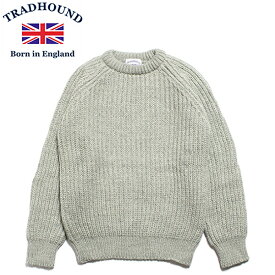 【セール30%OFF】 TRADHOUND トラッドハウンド アルパカ ウール クルーネックセーター イギリス製 ライトグレー