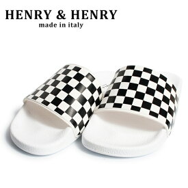 ヘンリーヘンリー シャワーサンダル HENRY&HENRY 180 checkr イタリア製 bianco/BLK WHT CHECKR WHITE SOLE