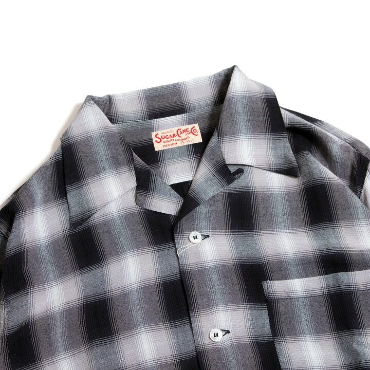 楽天市場】SUGAR CANE シュガーケーン RAYON OMBRE CHECK OPEN SHIRT  