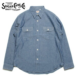 SUGAR CANE �V���K�[�P�[�� BLUE CHAMBRAY WORK SHIRT (LONG SLEEVE) �V�����u���[�V���c SC27850