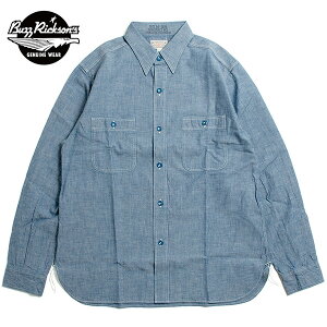 BUZZ RICKSON'S �o�Y���N�\���Y BLUE CHAMBRAY WORK SHIRTS LONG SLEEVE �u���[�V�����u���[���[�N�V���c BR25995