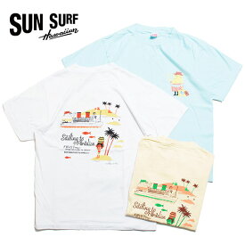 SUN SURF サンサーフ S/S T-SHIRT ”SAILING TO PARADISE” BY 柳原良平 with MOOKIE Tシャツ SS79386 アメリカ製