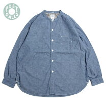 楽天市場】POST OVERALLS ポストオーバーオールズ Band Collar Shirt 