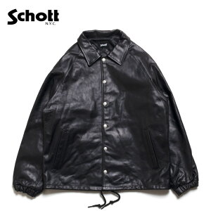 Schott �V���b�g LEATHER COACH JACKET ���U�[�R�[�`�W���P�b�g �J�E���U�[ 7825950054