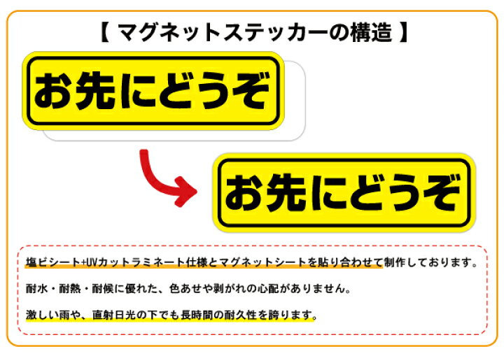 楽天市場】【トラック用マグネットステッカー】MT初心者 23cm煽り防止 