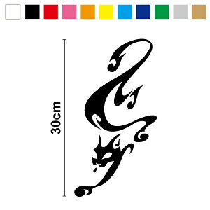 トライバル ステッカー 猫 30cm【選べるカラー11色】 ネコ cat 可愛い かっこいい シール アウトドア 防水 耐水 車 バイク ヘルメット スーツケース スノーボード 傷隠し キズ消し 楽天 通販