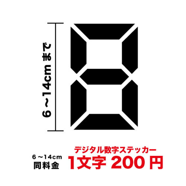 楽天市場 デジタル 数字 ステッカー 6cm 14cmまで同料金 カッティングステッカー カッティングシート 文字 長持ち 屋外 防水 シール 3ｍ 切り文字 シール 楽天 通販 ステッカーシール専門店haru