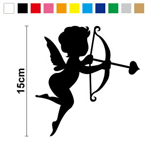 【カッティングステッカー】キューピッド 15cm3M スリーエム カラー11種類 結婚式 装飾 飾り おしゃれ かわいい シール カッティングシート ウェルカムボード キット ハート 手作り 天使 パー