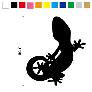 【カッティングステッカー】ヤモリ ステッカーS2 6cm3M(スリーエム) gecko ゲッコー 家守 富の象徴 生き物 切り抜き やもり シール 防水 アウトドア 車 バイク ヘルメット スノーボード キズ消し