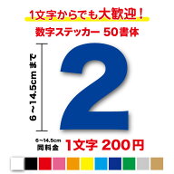 【3M(スリーエム)フィルム使用】一文字から買える数字 ステッカー 6cm〜14.5cm作成 番号 品番 営業時間 …