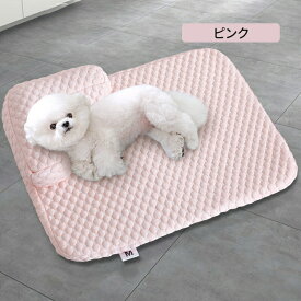 【SS限定CP★100円〜2000円OFF×P5】ペットベッド クール 接触冷感 涼感 涼しい 冷たい スクエア あごのせ かわいい 可愛い S M L 枕付 小型 中型 犬 猫 通気性が良い 四角形 ひんやり ペット クールベッド ソファベッド カドラー いぬ ねこ ペットベット 大きい