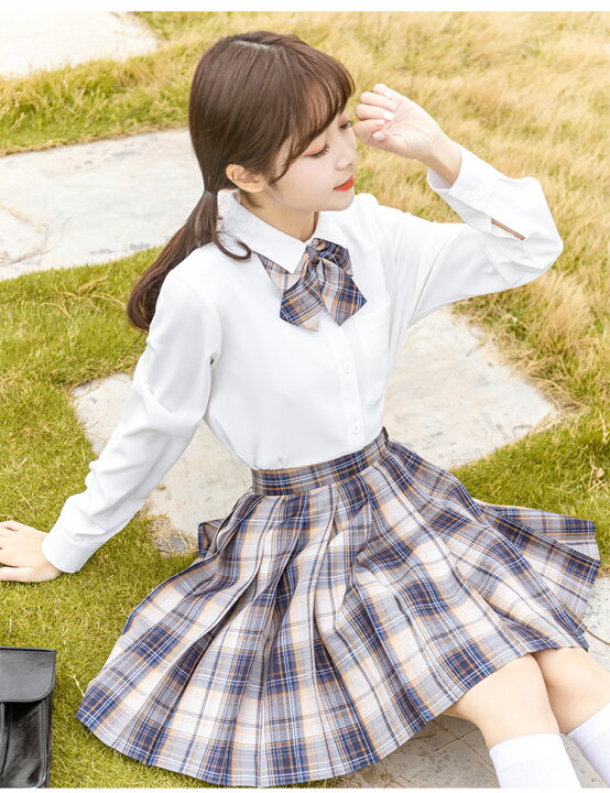 楽天市場 新発売 高校生jk制服 セーラー服 シャツ プリーツスカート チェック柄 学生制服 半袖 長袖 スクール制服 上着 ホワイト 学生服 コスプレ コスチューム 春夏秋冬 女子制服 仮装 可愛い 私服 自由服 の高校 Haru2 楽天市場店