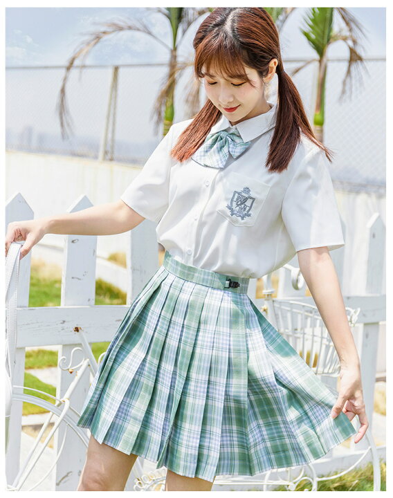 楽天市場 新発売 学生服三点set 高校生jk制服 セーラー服 シャツ プリーツスカート チェック柄 学生制服 半袖 長袖 スクール制服 上着 ホワイト 学生服 コスプレ コスチューム 春夏秋冬 女子制服 仮装 可愛い 私服 自由服 の高校 Haru2 楽天市場店