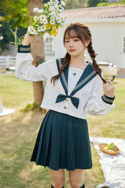 楽天市場】☆高品質保証☆セーラー服 3点フルセット JK制服 半袖 JK  