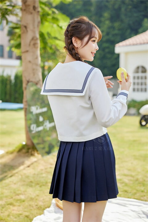楽天市場】セーラー服 セーラー服 コスプレ 制服 コスチューム JK 白  